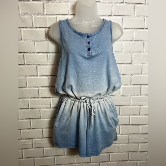 EXIST Women's Loose Fitting High Waisted Sleeveless jumpsuit shorts/ L - Picture 2 of 9